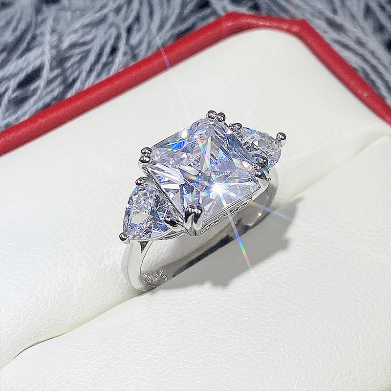 Wholesale Ring Copper Square Zircon Sparkle OLY-RS-CAOS008